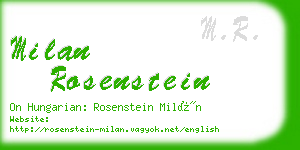 milan rosenstein business card